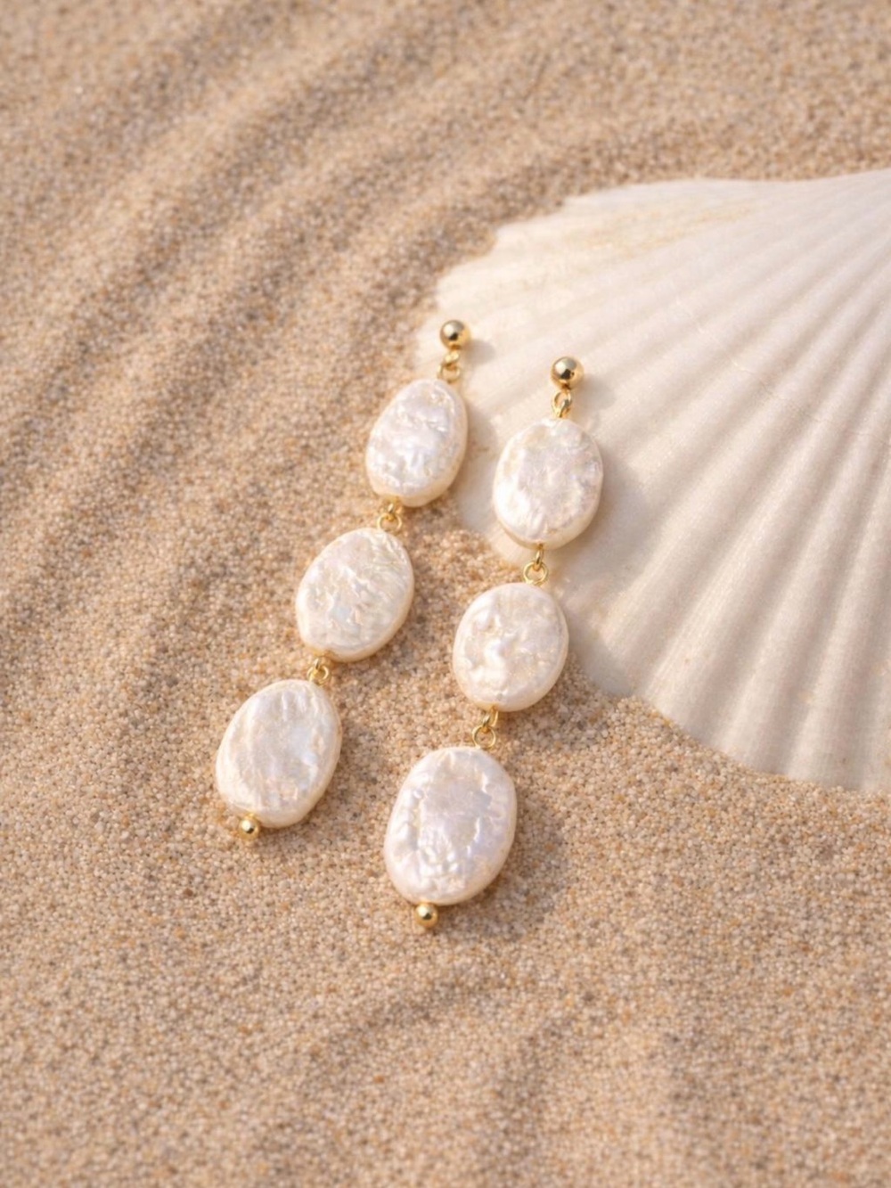 14K Gold Filled Freshwater Pearl Drop Earring - Elegant Women’s Jewelry - Picture 3 of 4